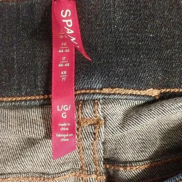 Spanx Skinny Jeans Pull On Stretchy Ankle Blue Women’s L - Picture 6 of 8